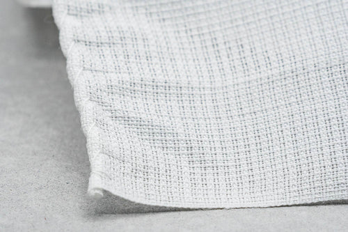 Japanese Chakin - White Linen Hoda-ori Woven Tea Cloth