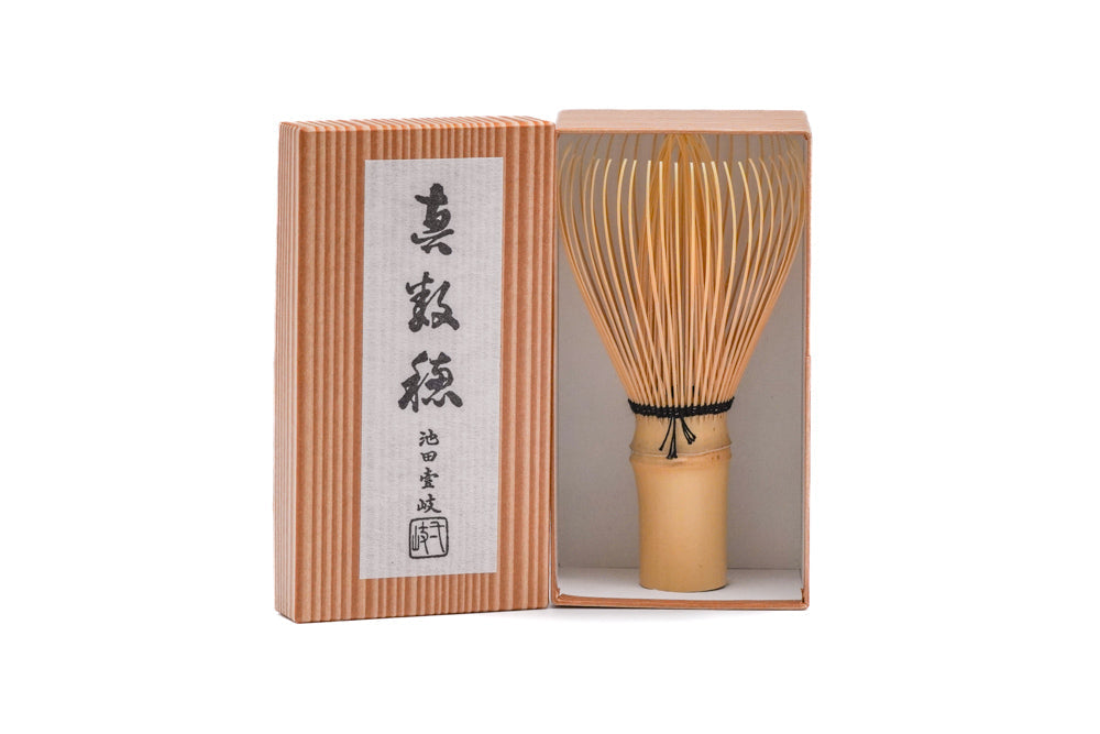 Japanese Chasen - 池田壹岐 Ikeda Iki - Shiratake White Bamboo Shin Matcha Whisk